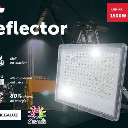 Reflector Megaluz R37W150 - Iluminación LED Fría y Resistencia a la Humedad